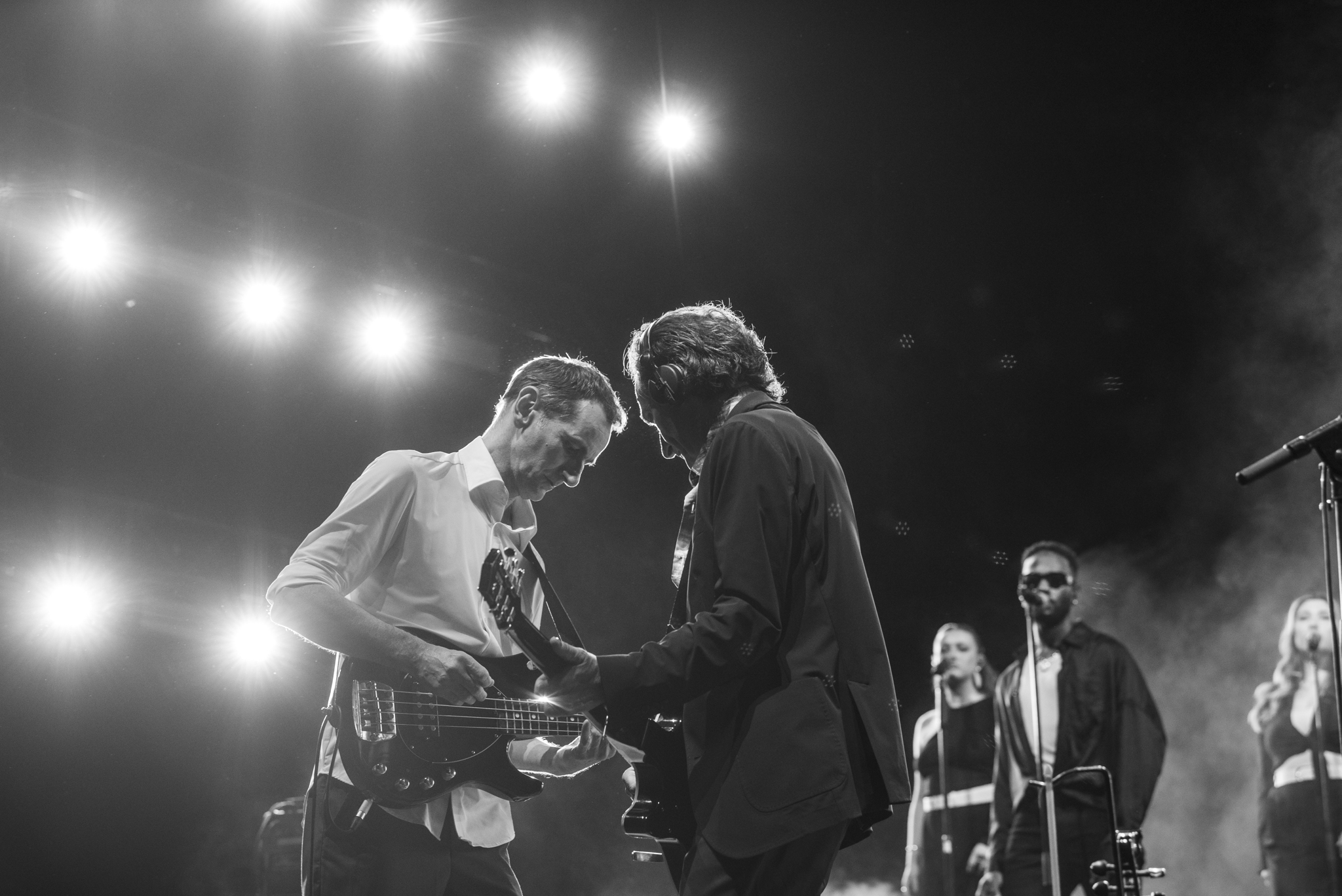 James on stage